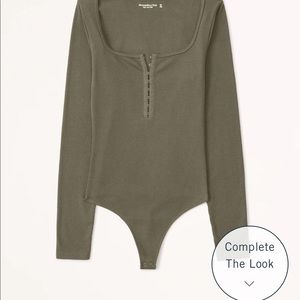 Olive Long Sleeve Bodysuit